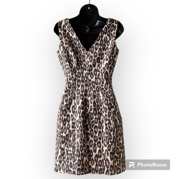 KATE SPADE Brown Leopard Print Dress Size 6 - Picture 9 of 13
